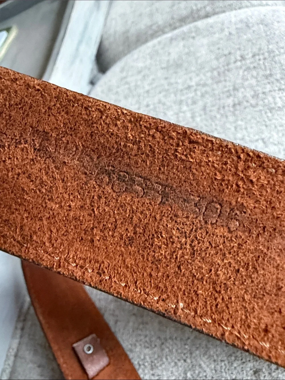Vintage Brown Leather Belt Brass Clasp Size 38 Classic Casual